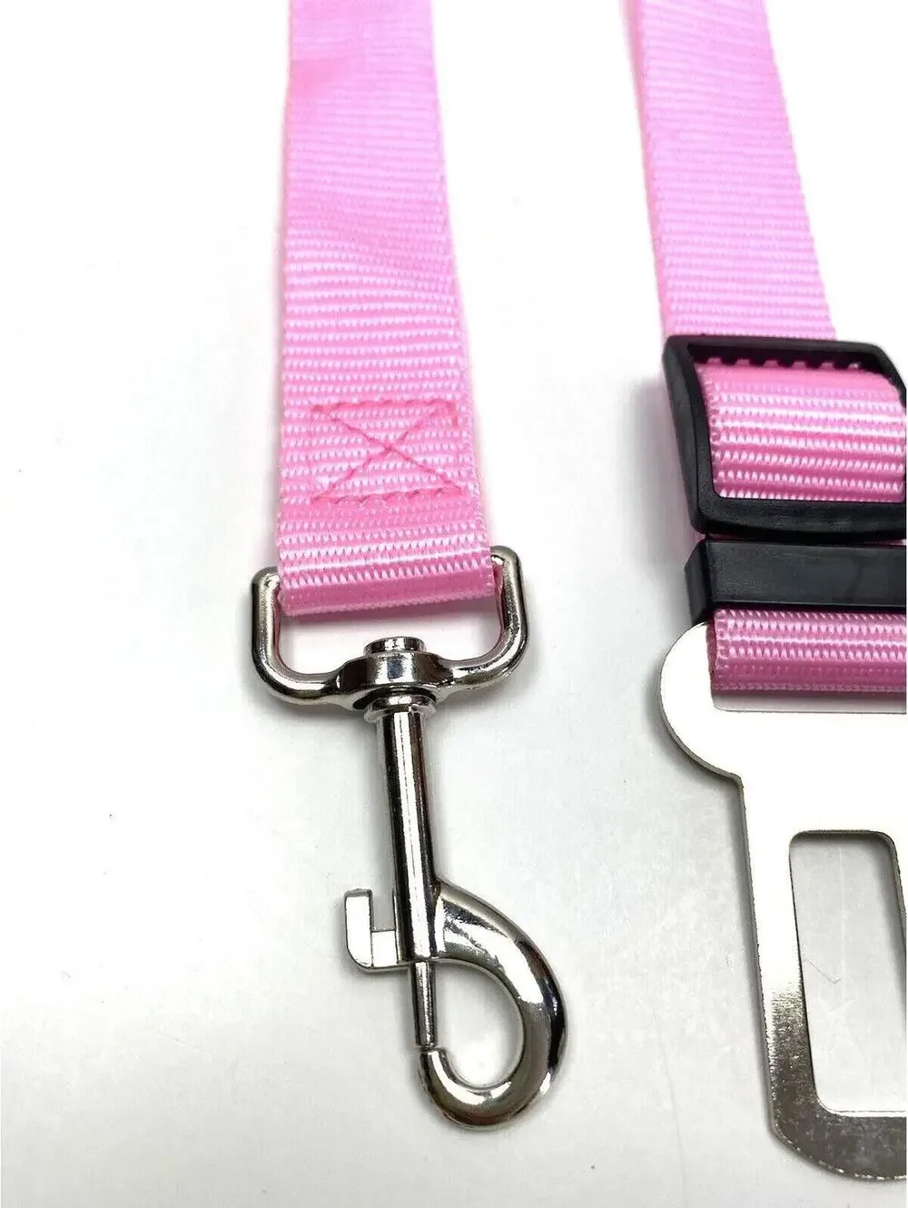 Pink Adjustable Dog Seat Belt Pet Car Safety Harness Travel Accessory New